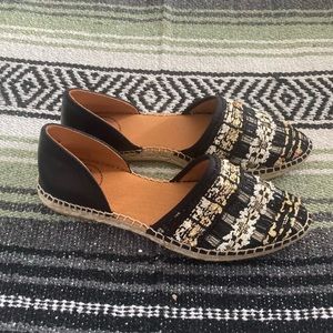 Women’s Black Woven Espadrille Flats